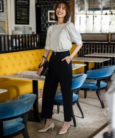 ANY SIS L ウーステッドエステル ワイドパンツ