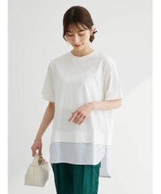 Green Parks 布帛レイヤー半袖チュニック