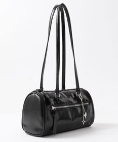 WEGO キラキラチャーム付きドラムボストンバッグ