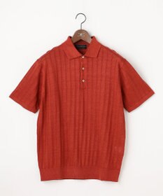 JOSEPH ABBOUD 【清涼感/洗えるリネン】フランドルリネン ニットポロ