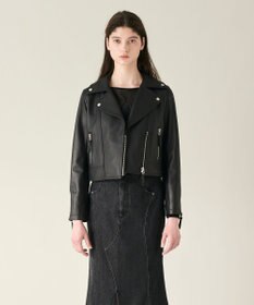 GRACE CONTINENTAL ラムレザーライダースジャケット