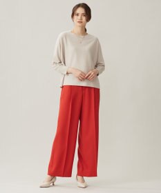 自由区 L 【洗える】ツイステッドダブルクロスワイドストレート パンツ