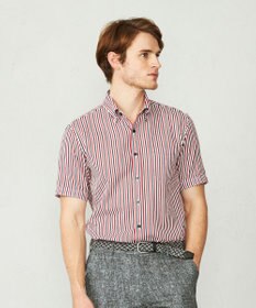 JOSEPH ABBOUD 【イージーケア】ストライプ 半袖シャツ