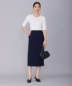 ICB L 【洗える】 ダブルクロスクレープ スカート
