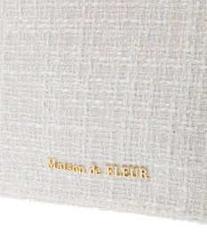 Maison de FLEUR ツイードフリルハンドルスクエアトートSバッグ