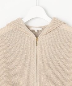 自由区 S 【洗える】リネンミドルゲージフーディ ニット