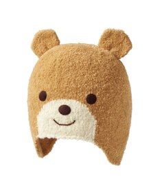 MIKI HOUSE HOT BISCUITS 【46-52cm】くまのお顔 マシュマロニットフード(帽子)