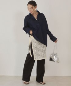 WEGO 【ANGIE VINTAGE】襟が選べる デニム プルオーバー シャツ（バンドカラー/レギュラー）