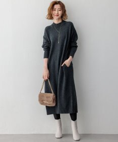 23区 S 【洗える】カシミヤブレンド ニットワンピース