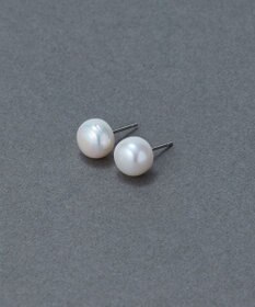 Phoebe 〈金属アレルギー対応〉シェルパール クラシックスタッドピアス 　0.8mmパール