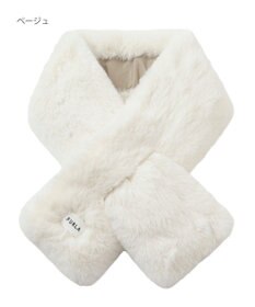 MOONBAT FURLA 【リバーシブル】フェイクファー×ダウンマフラー トリミング リバーシブル