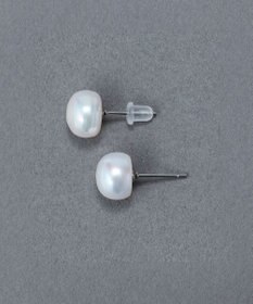 Phoebe 〈金属アレルギー対応〉シェルパール クラシックスタッドピアス 　0.8mmパール
