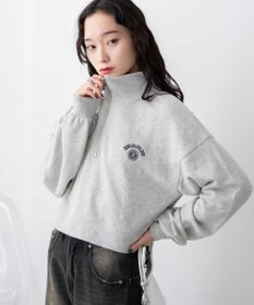 WEGO ハーフジップショートスウェット