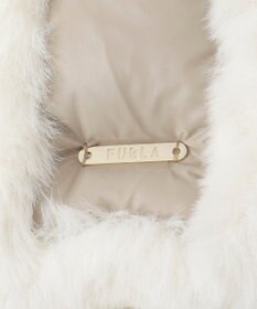 MOONBAT FURLA 【リバーシブル】フェイクファー×ダウンマフラー トリミング リバーシブル