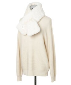 MOONBAT FURLA 【リバーシブル】フェイクファー×ダウンマフラー トリミング リバーシブル