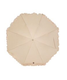 MOONBAT 【WEB限定/遮光率100%/遮熱/UV】POLO RALPH LAUREN（ポロ ラルフローレン）晴雨兼用日傘 ワンポイント ポロベア刺繍 フリル 折りたたみ傘 長折タイプ