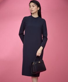 組曲 L 【KUMIKYOKU NAVY】コンフォータブルドレープ レース襟ワンピース