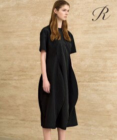 23区 【R(アール)】フラワーフクレジャガード ワンピース ブラック系