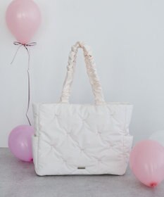 Maison de FLEUR リボン刺繍パファートートバッグ