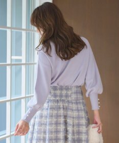 Feroux ラメチェック フレアスカート