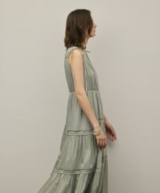 GRACE CONTINENTAL コットンシルクティアードワンピース