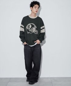 WEGO 【ユニセックス着用ITEM】ジャガードスリーブラインプルオーバー