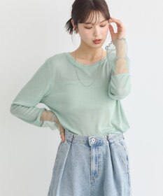 earth music&ecology シアースリーブプルオーバー