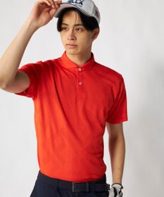 FILA GOLF／marie claire 【FILA GOLF】メッシュ加工ビックロゴ半袖ポロシャツ