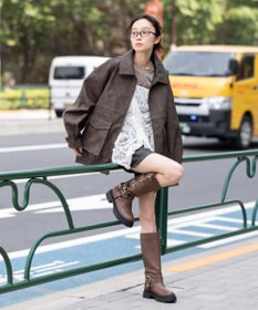 WEGO 【25年秋冬新作/ユニセックス着用ITEM/SMLサイズ展開】PUダブルZIPフライトブルゾン