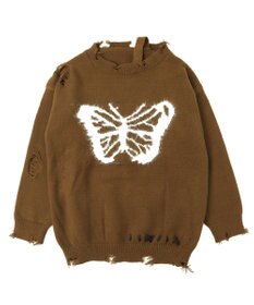 WEGO バタフライダメージワンショルダーニット