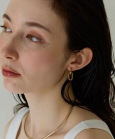 Phoebe 〈金属アレルギー対応〉リンクフープピアス　ゴールド　鎖/チェーン/ステンレス