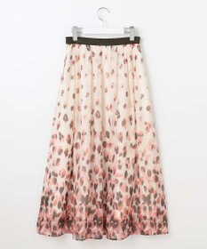 自由区 L 【洗える】グラデーションペタルプリント スカート