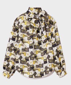 GRACE CONTINENTAL バッグモチーフボウブラウス