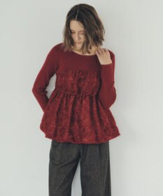 YECCA VECCA バルーンヘムドッキングニット