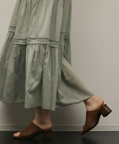 GRACE CONTINENTAL コットンシルクティアードワンピース