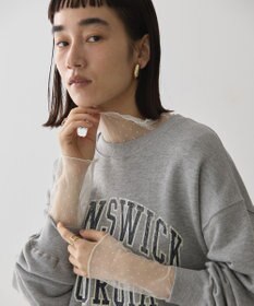 AMERICAN HOLIC ドットチュールハイネックプルオーバー