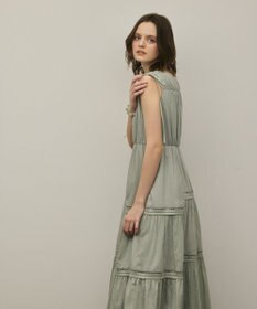 GRACE CONTINENTAL コットンシルクティアードワンピース