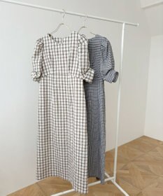 Feroux 【洗える】サッカーチェック ワンピース