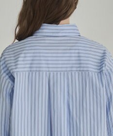 WEGO 【ANGIE VINTAGE】スカーフ付きオーバーサイズストライプシャツ