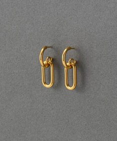 Phoebe 〈金属アレルギー対応〉リンクフープピアス　ゴールド　鎖/チェーン/ステンレス