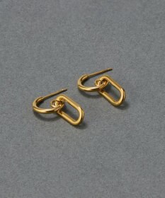 Phoebe 〈金属アレルギー対応〉リンクフープピアス　ゴールド　鎖/チェーン/ステンレス