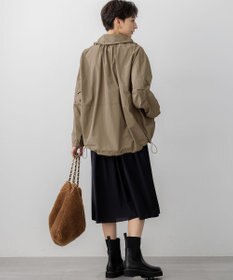 23区 L 【撥水加工】ソフトメモリータフタ スタンドネック ブルゾン