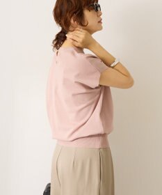 AMERICAN HOLIC 【WEB限定】接触冷感ラメフレンチスリーブニットプルオーバー