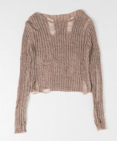 WEGO ダメージショートニット