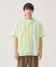 UNFILO MENS シアーメッシュプリント オープンカラーシャツ【ギフトにもおすすめ】