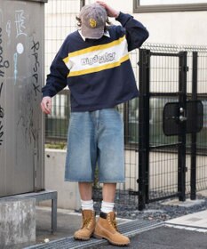 WEGO 【ユニセックス着用ITEM】ステッチロゴラガーシャツ