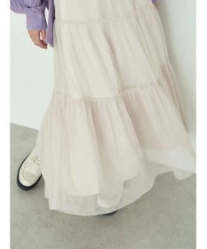 earth music&ecology ティアードチュールスカート
