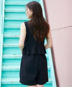 Feroux 【接触冷感・UVカット・吸水速乾】ラッシュガードペプラム オールインワン