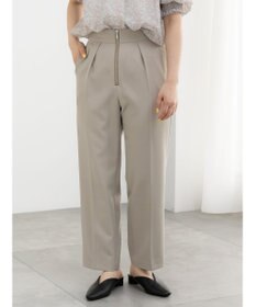 Te chichi フロントZIPリネンライクテーパードパンツ(セットアップ可)