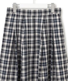 23区 【洗える】ナイロンチェックタフタ タックスカート